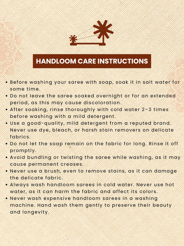 Indiehaat handmade magic - Handloom Care Instructions