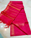 Indiehaat | Kota Silk Weaving Border Pink Saree