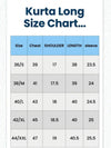 Men's Long Kurta Size Chart - Indiehaat