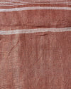 Ethereal Handwoven Pure Linen Brown Saree
