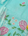 Pankhudi Blissful Blue Kota Cotton Embroidered Suit