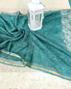 Chikankari Jaal Kota Doria Sea Green Dupatta