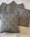 Indiehaat | Jaquard weave Cotton Black Cushion Covers