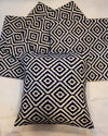 Indiehaat | Jaquard weave Cotton Black Cushion Covers