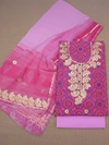 Glimmering Pink Kota Doria Gota Patti Suit