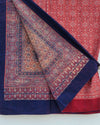 Indiehaat | Ajrakh Print Fiery Red & Blue Reversible Bedspread