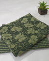Indiehaat | Blockprinted Cotton Suit (Top & Bottom) Green