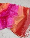 Indiehaat | Kota Silk Bandhej Dupatta Multicolor