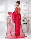 Pure Silk Kota Doria Tye-Dye Sarees Amarnath Red