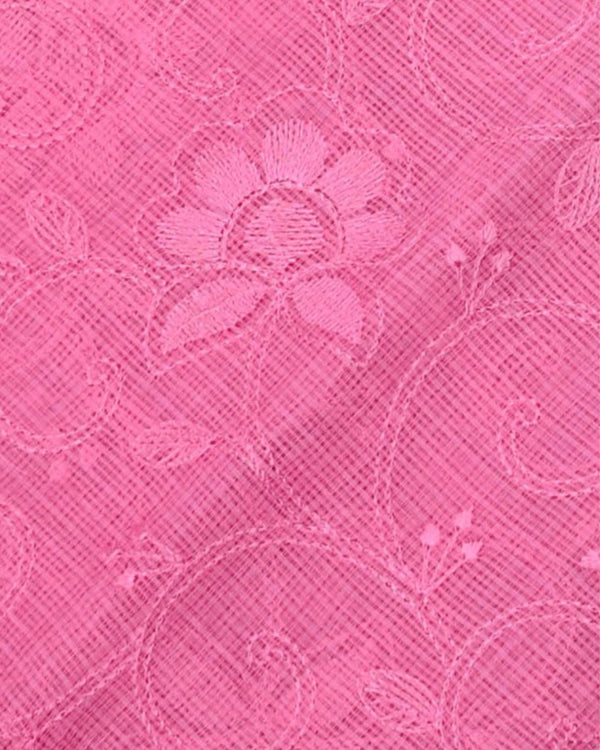 Indiehaat | Kota Doria Embroidered Multicolor Saree