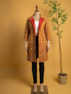Avaran Roop Pure Cotton Blockprint Winter Jacket Mustard