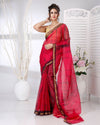 Pure Silk Kota Doria Tye-Dye Sarees Amarnath Red