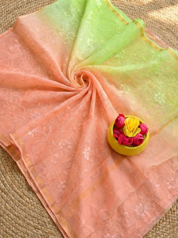 Versatile Pure Cotton Kota Doria Multicolor Saree