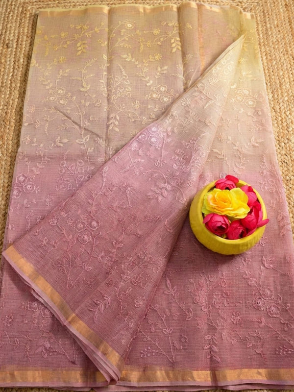 Exquisite Pure Cotton Kota Doria Multicolor Saree