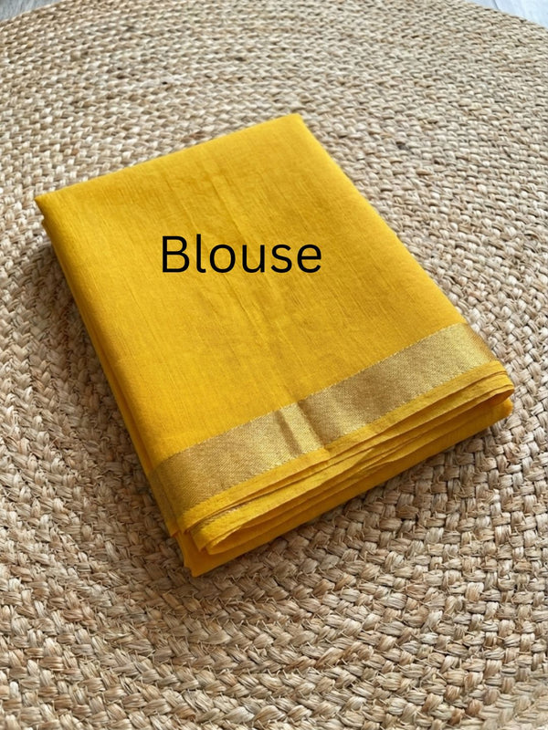 Noor Bandhej Pure Kota Silk Saree Yellow Orange