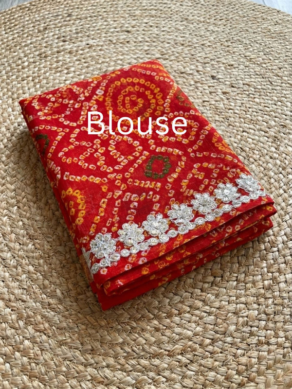 Pankhudi Gota Patti Kota Cotton White Saree