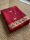 Pankhudi Kota Cotton Gota Patti Bold Red Saree