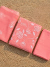 Kashidakari Kota Doria Dark Peach Embroidered Suit (T+B+D)