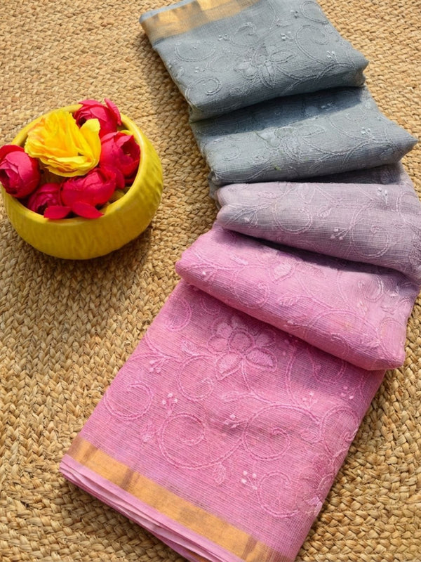 Breezy Pure Cotton Kota Doria Multicolor Saree