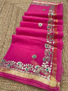 Gilded Grace Kota Cotton Gota Patti Pink Saree