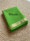 Noor Bandhej Pure Kota Silk Green Blue Saree