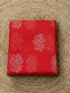 Craft Couture Blockprinted Kota Doria Red & Green Saree
