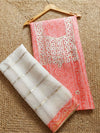 Glimmering Peach Color Kota Dori Suit (Top+Bottom+Dupatta)