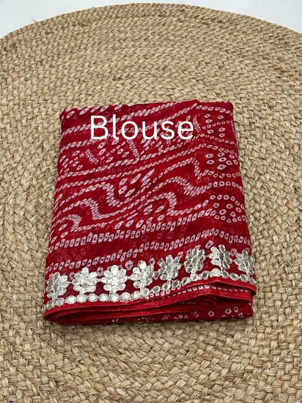 Pankhudi Gota Patti Kota Cotton Beige Saree