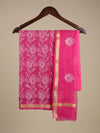 Kashidakari Embroidered Kota Doria Magenta Pink Suits