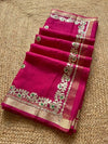 Gilded Grace Kota Cotton Gota Patti Dark Pink Saree