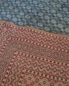 Indiehaat | Ajrakh Print Blue & Brown Reversible Bedspread