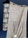 Katan Silk Printed Suit Piece Beige Color with Bottom and Letter Designed Dupatta Handcrafted-Indiehaat