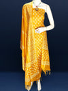 Katan Silk Radiant Blockprint Golden Yellow Suit