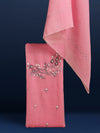 Embroidered Lustrous Kota Doria Pink Suit (Top+Dupatta)
