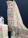 Misty Madhubani Wax Batik Hand Dyed Khadi Silk Beige Suit