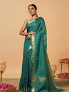 Handcrafted Kota Silk Green Plain Saree