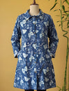 Avaran Roop Pure Cotton Blockprint Indigo Blue Winter Jacket