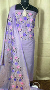 Indiehaat | Khadi Cotton Embroidered Lavender Suit | Unique Suit