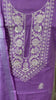Indiehaat | Gulmohar Slub Linen Lavender Unstiched Embroidered Suit