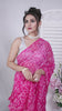 Indiehaat | Tepchi Handwork Georgette Saree Dark Pink 