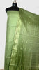 Handcrafted Katan Silk Green Suit Piece with Bottom and Dupatta-Indiehaat
