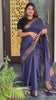 Handloom Jayashree Silk Saree Magenta Blue Colour with Running Blouse-Indiehaat