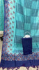 Katan Silk Suit Piece Turquoise Blue Color with Printed Dupatta - IndieHaat