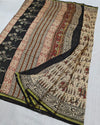 Indiehaat | Chanderi Silk Kalamkari Beige Saree