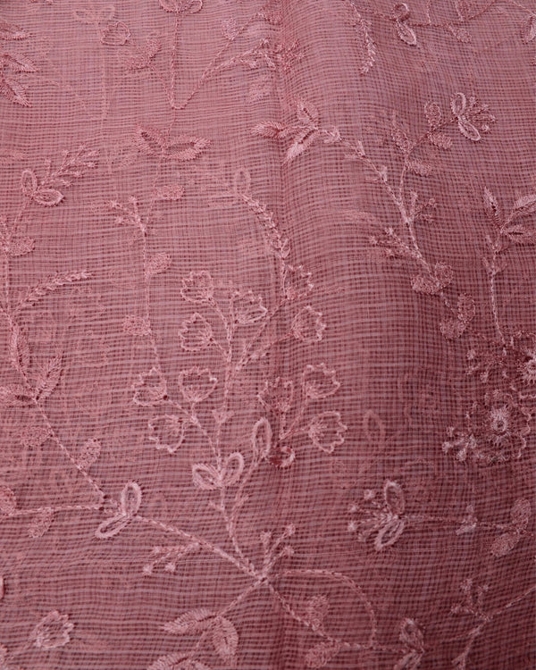 Indiehaat | Kota Doria Embroidered Multicolor Saree