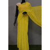 Tepchi Handwork Georgette Work Yellow Saree