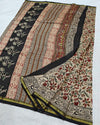 Indiehaat | Chanderi Silk Kalamkari Beige Saree