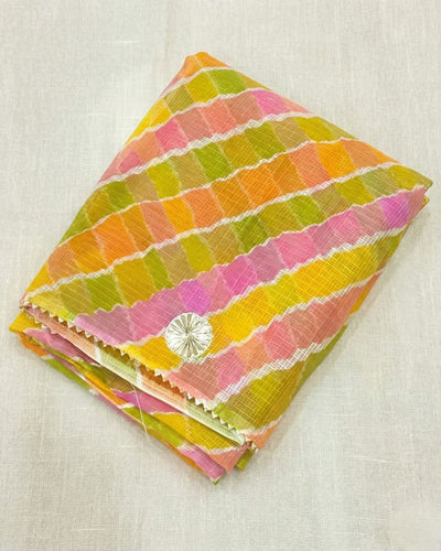 Pankhudi Kacchi Gota Patti Kota Cotton White Saree