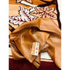 Silkmark Certifiied Pure Tussar Silk Embroidered Handloom Saree Saddle Brown (Tussar by Tussar) with Blouse-Indiehaat