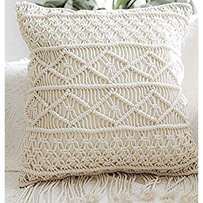 Macrame Cushion Cover Size : 16X16-Indiehaat